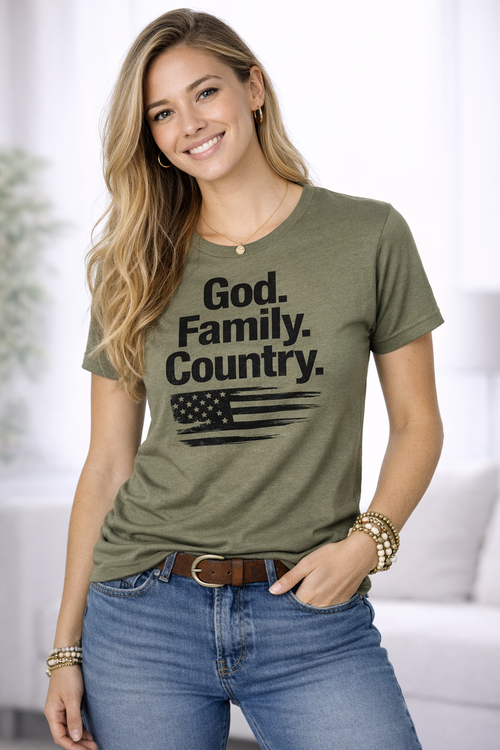 God, Family, Country T-Shirt (Best Seller)