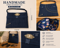 Handmade Denim Patchwork Tote – Upcycled Jean Bag with Double Patch Design (One of a Kind)
