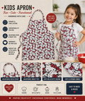 Handmade Kids Apron – Cute Character Print Adjustable Apron (Ages 3–10, One of a Kind)