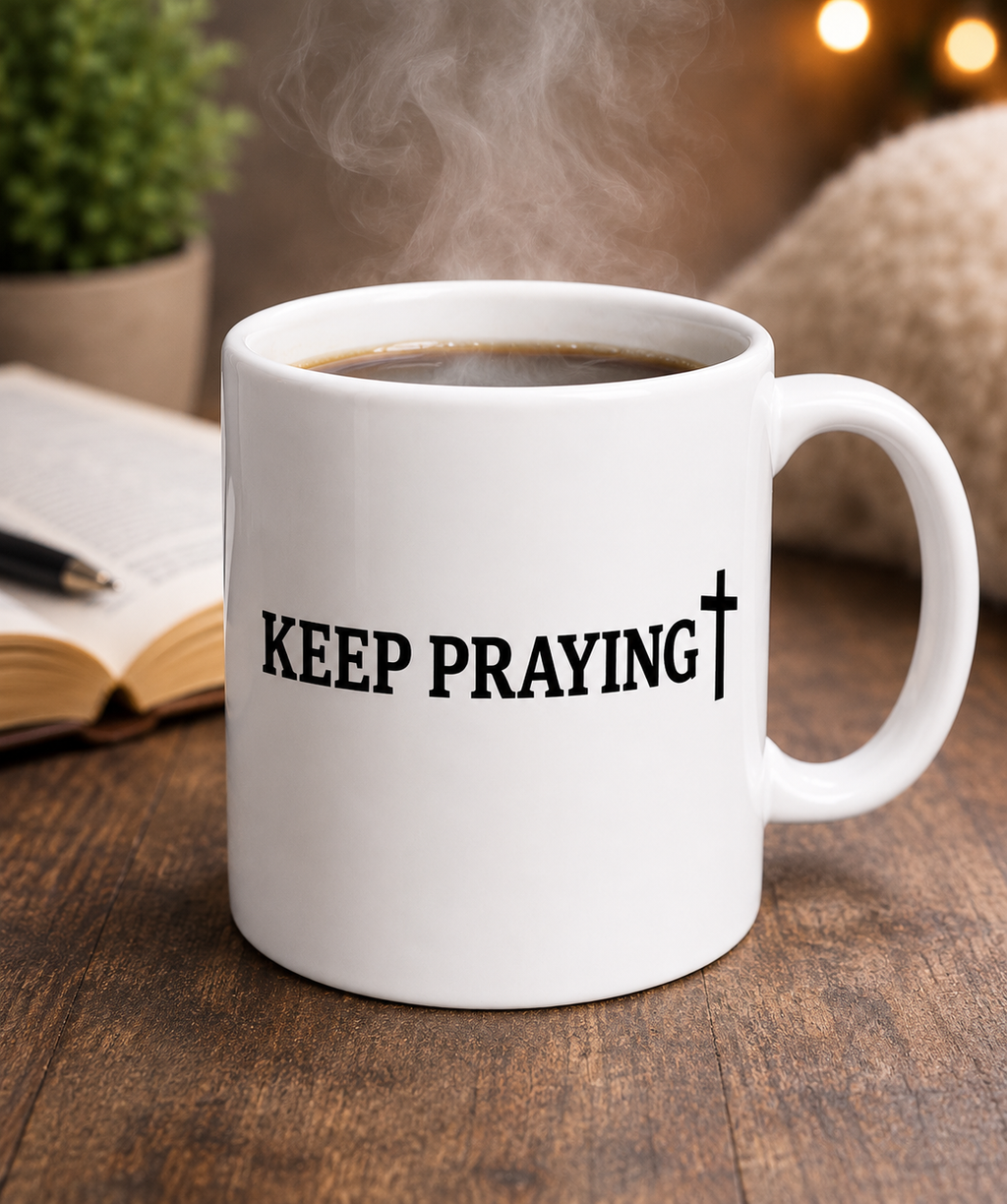 Keep Praying Bundle Pack | Christian T-Shirt & Coffee Mug Gift Set