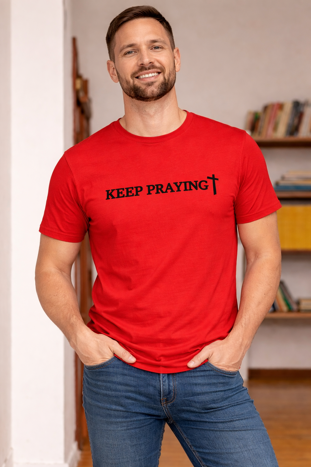 Keep Praying Cross T-Shirt | Faith Over Fear Apparel
