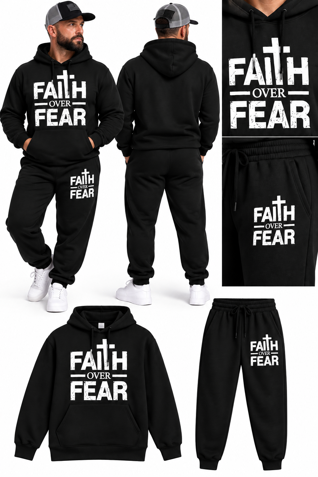 Faith Over Fear Hoodie & Pants Set