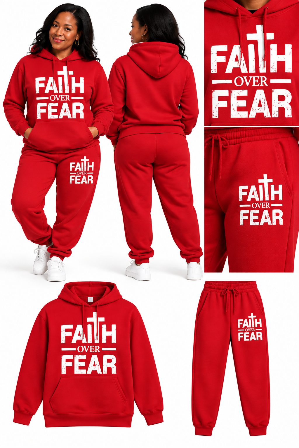 Faith Over Fear Hoodie & Pants Set