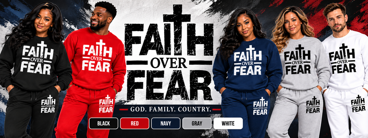 Faith Over Fear Crewneck Sweatsuit Set