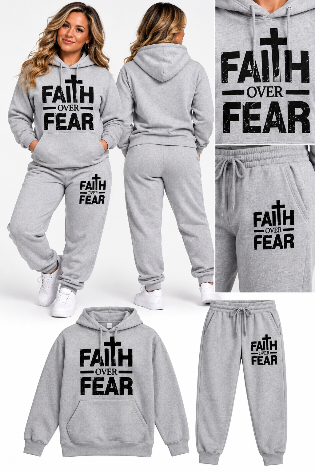 Faith Over Fear Hoodie & Pants Set