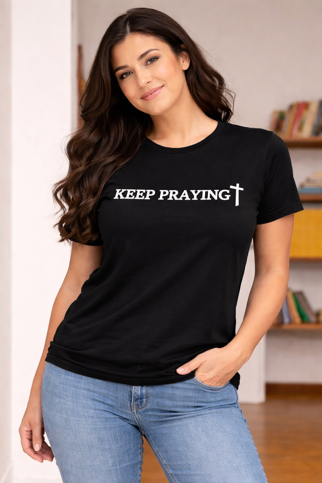 Keep Praying Cross T-Shirt | Faith Over Fear Apparel