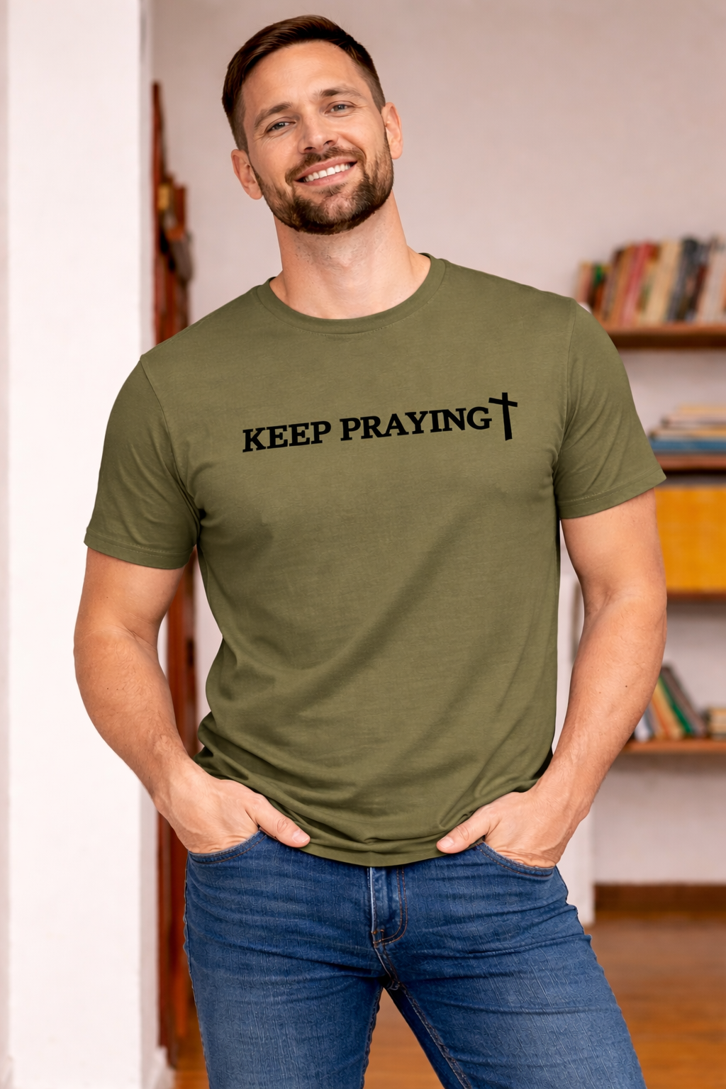 Keep Praying Cross T-Shirt | Faith Over Fear Apparel